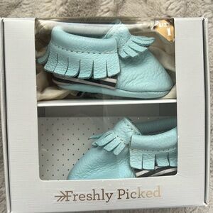 Freshly Picked size 1 blue mocassins